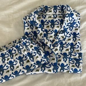 roller rabbit classic monkey pjs size S